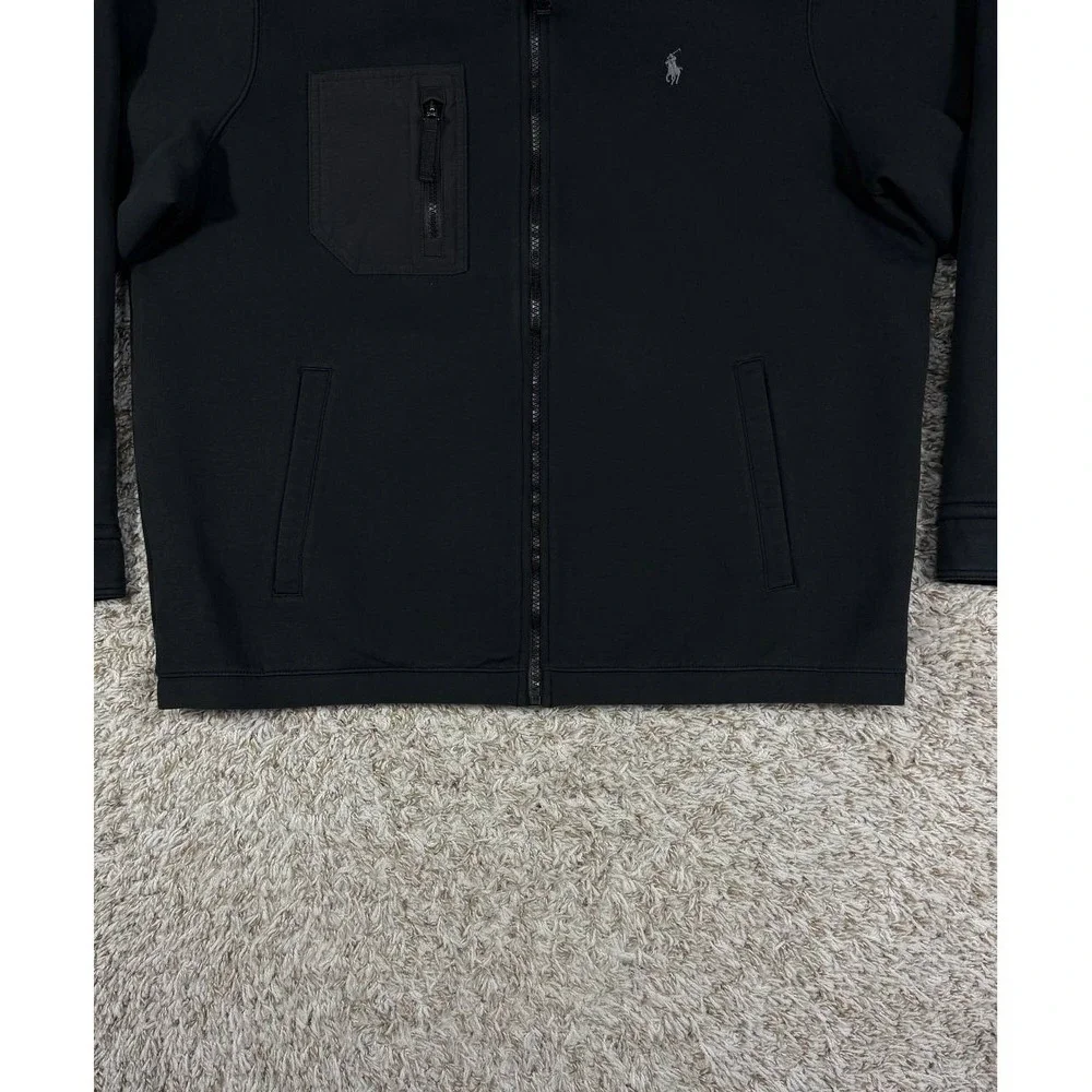 Polo Ralph Lauren Double-Knit Black Shirt Jacket Men's Size XL